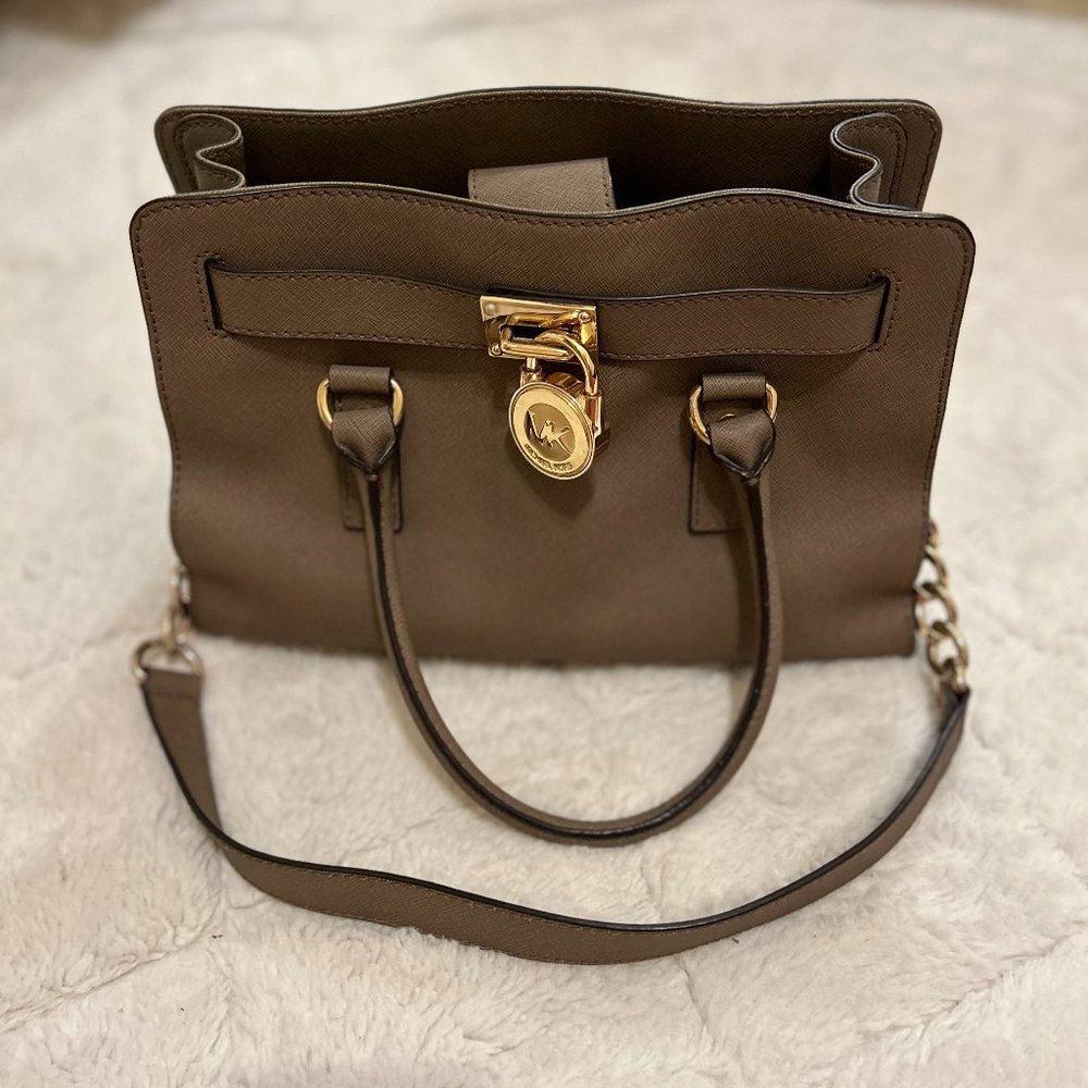 Authentic MICHAEL Micheal Kors East West Hamilton Satchel
